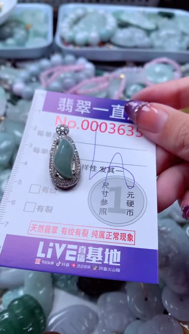 翡翠未镶嵌吊坠(不含链)3635