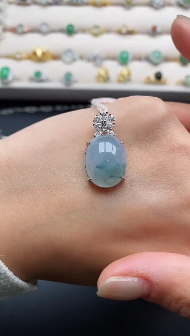 银S925镶嵌戒指翡翠888888+2