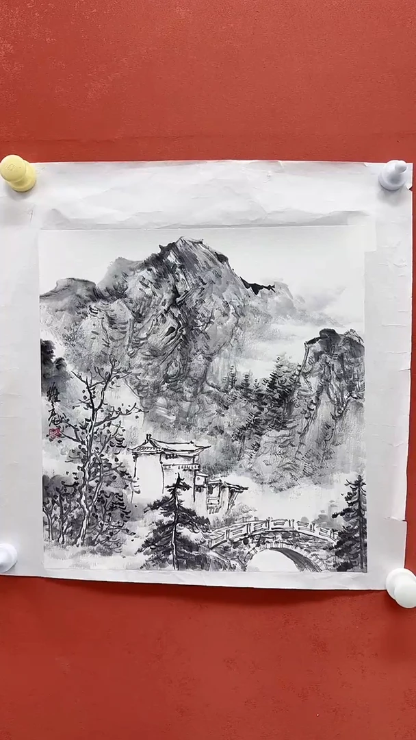 国画高老师山水国画作品
