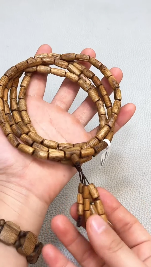 沉香手串棋楠红金猊随型小双圈多样性发其一