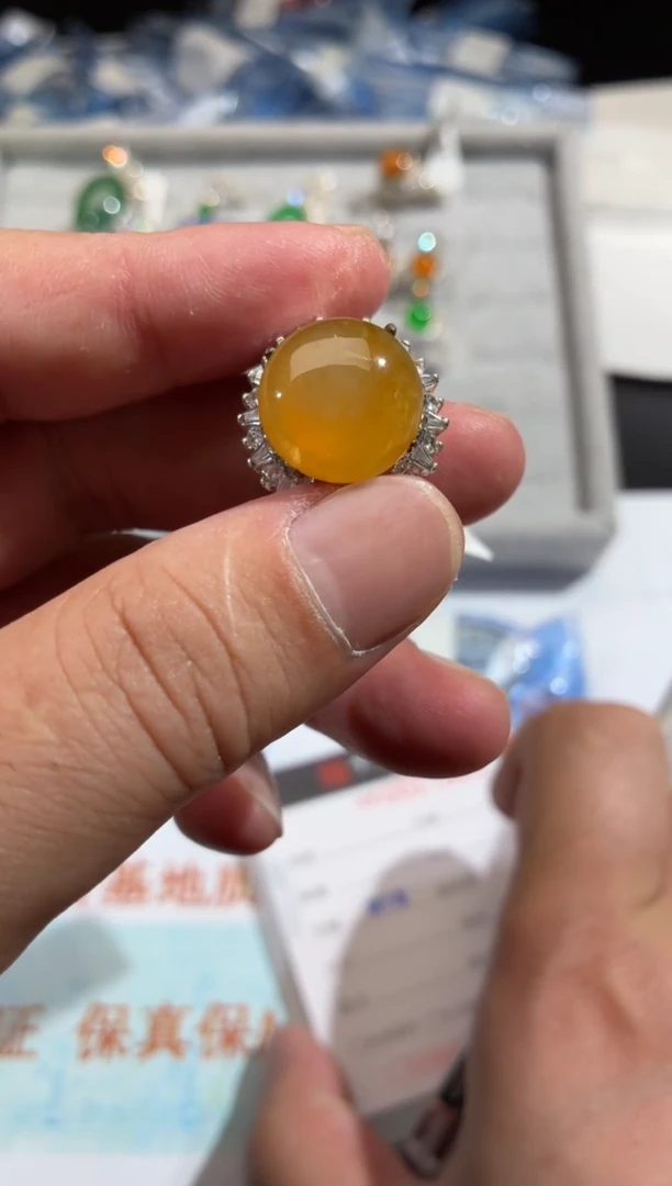 定制翡翠未镶嵌天然翡翠【蛋面17661】