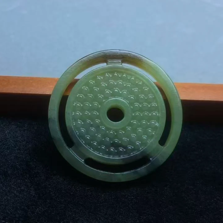 和田玉三色平安扣V015