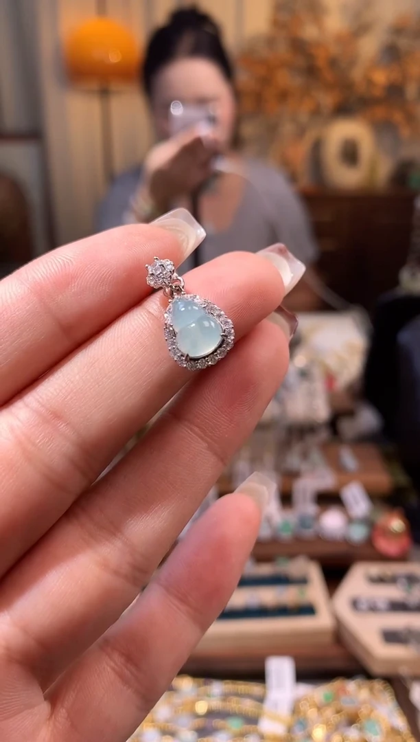 吊坠(不含链)银S925镶嵌翡翠【挽石珠宝】葫芦