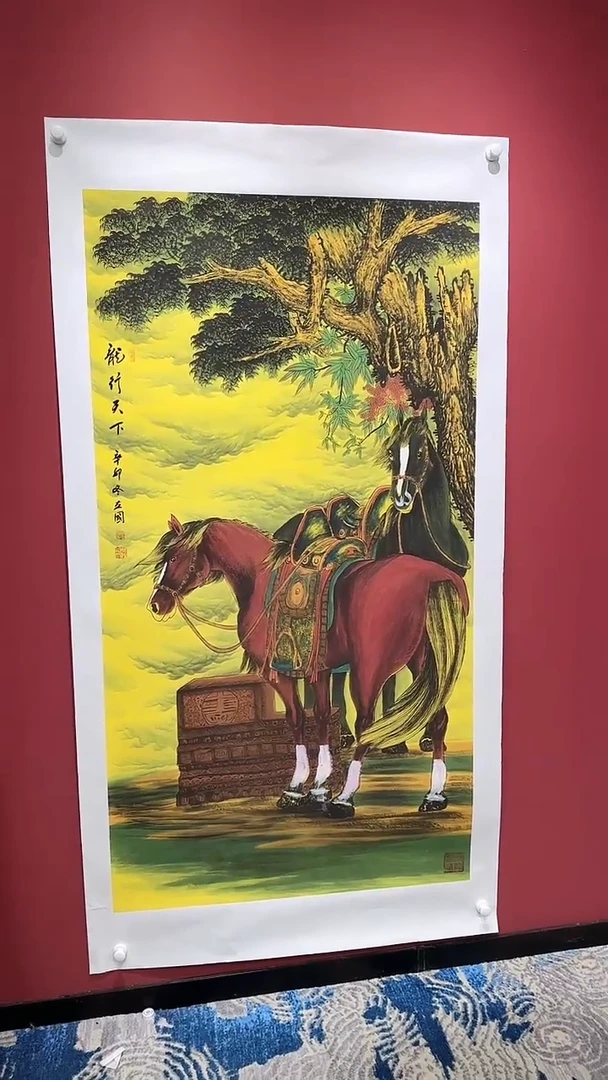 国画陈立国骏马图