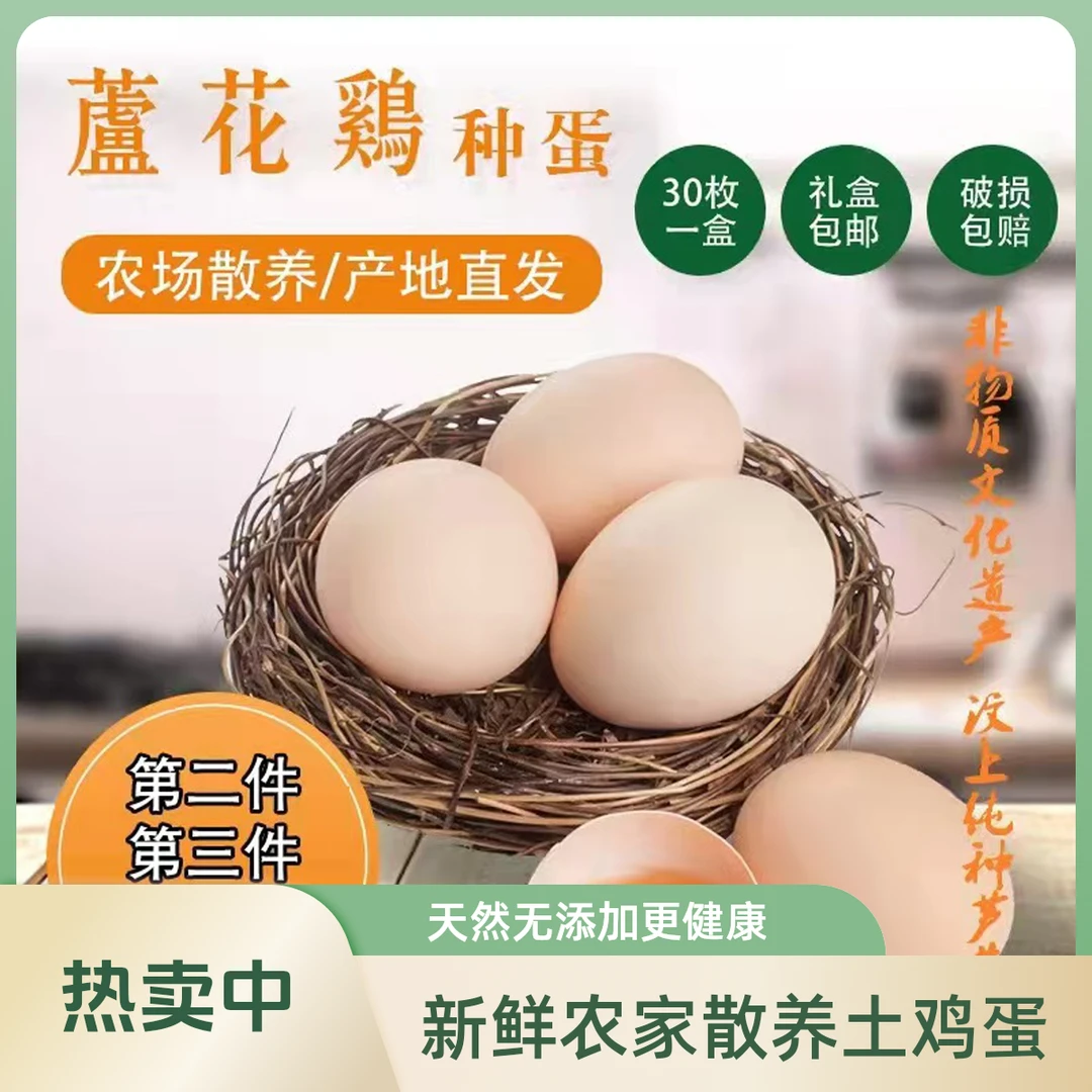 【七个印象品牌】汶上芦花鸡种蛋可孵化土鸡种蛋土鸡蛋授精率高