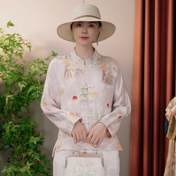 新中式国风旭日仙山外套2039
