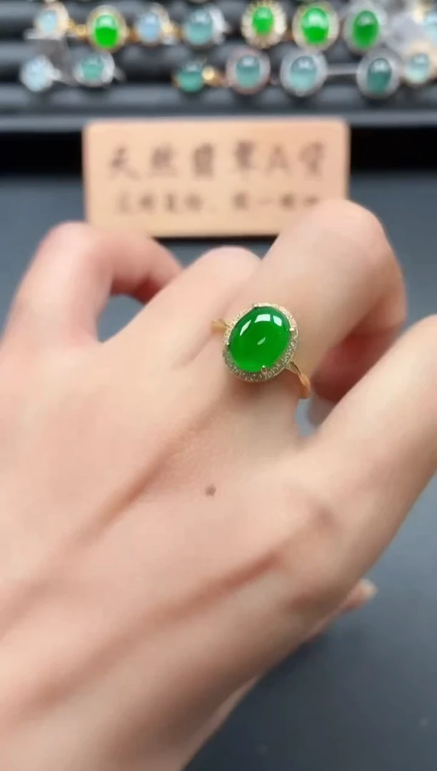 银S925镶嵌戒指翡翠1111