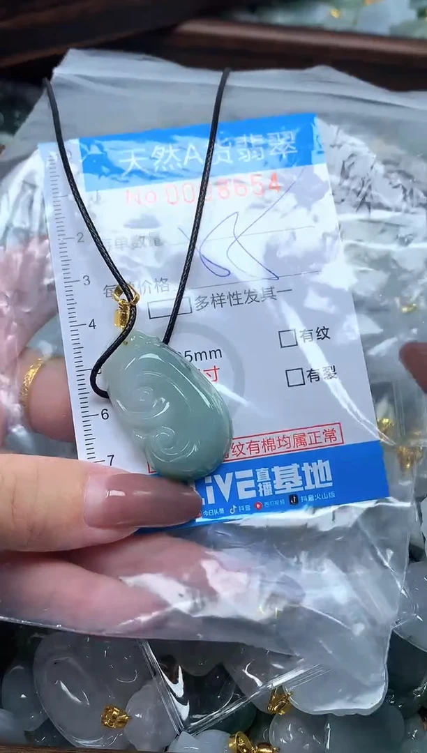 颈饰未镶嵌翡翠净货挂件-8654