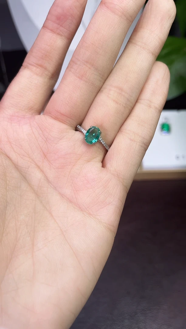 合金合成钻石帕拉伊巴戒指