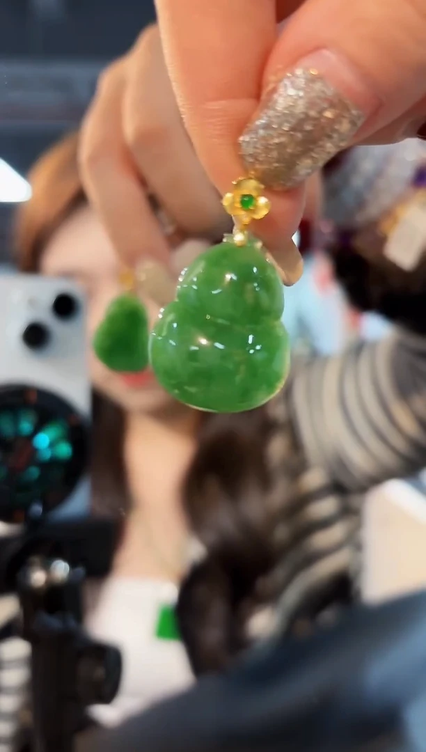 【闪购商品】翡翠颈饰18K金镶嵌缅料A货/支持复检/一件