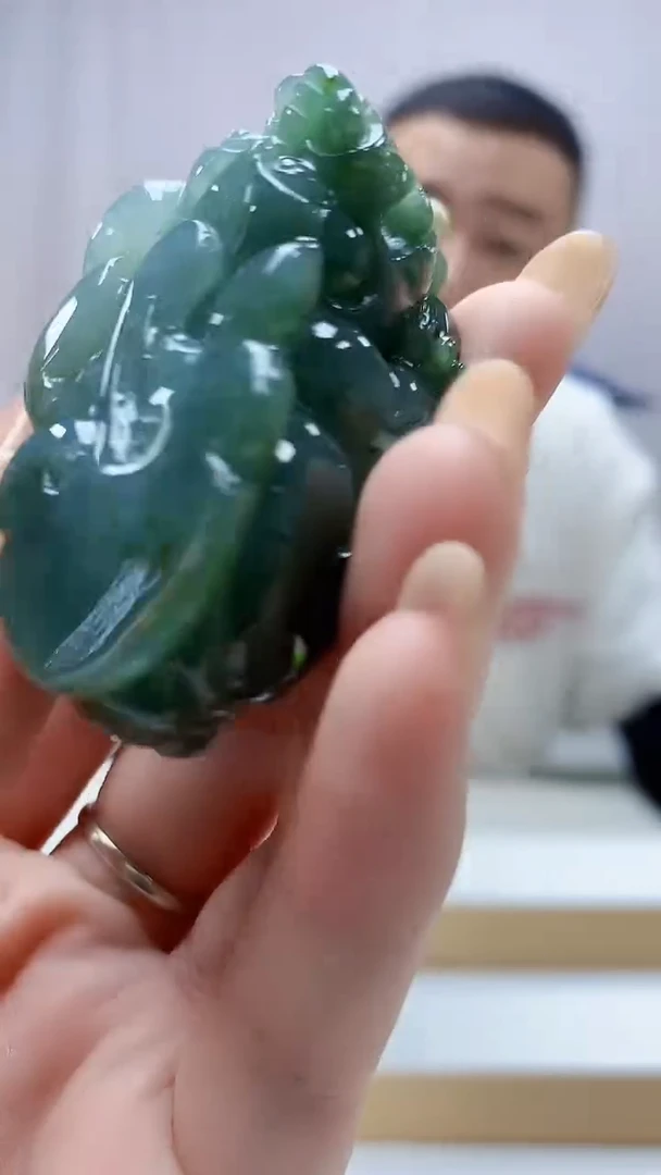 未镶嵌定制翡翠4898DD-毛货挂件20