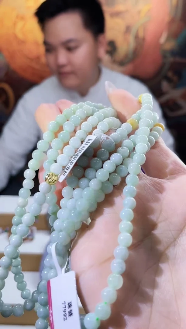 翡翠未镶嵌颈饰多样性发其一珠链15