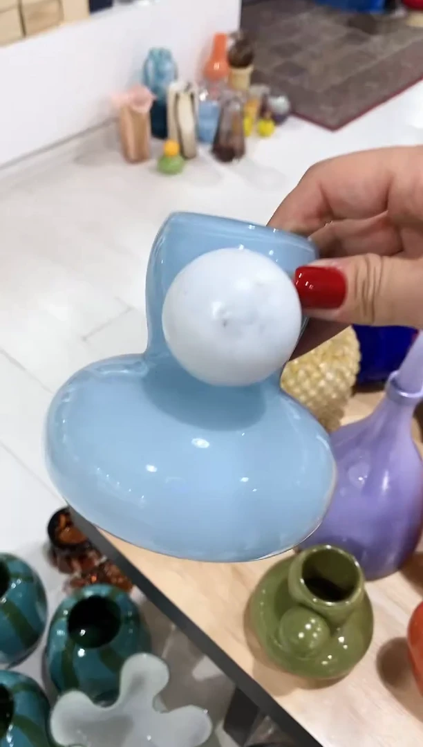 慕忆家手作琉璃花瓶微瑕