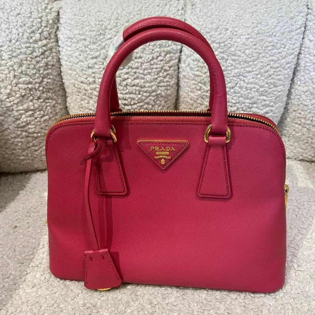 95新 Prada/普拉达 prada玫粉色贝壳包 98新 40733831