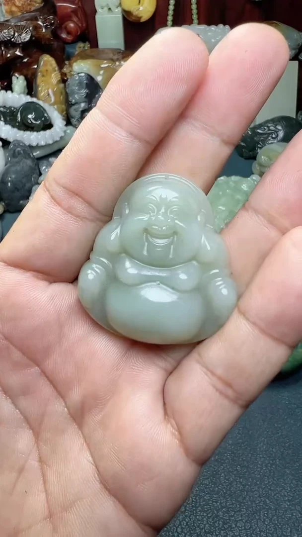 和田玉未镶嵌挂件-