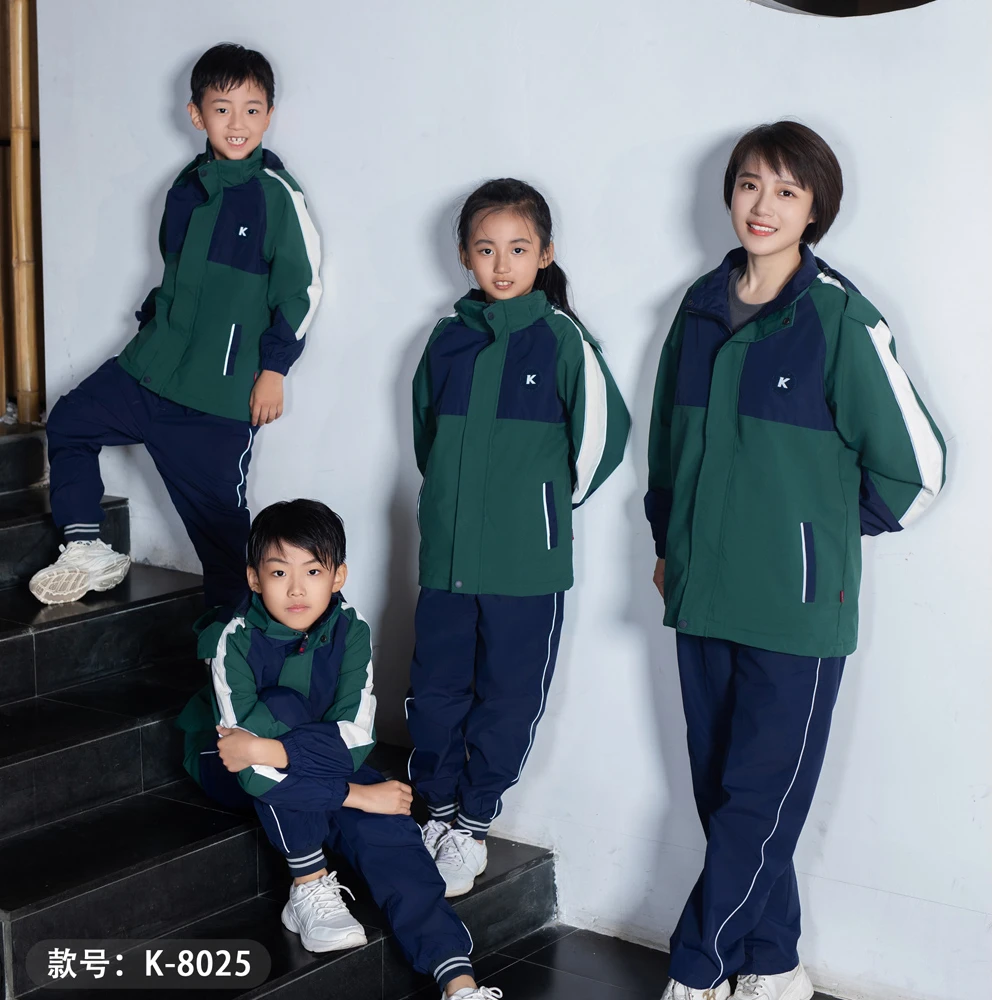 小学幼儿园班服中学校服老师服亲子服冲锋衣三件套保暖纪德卡顿