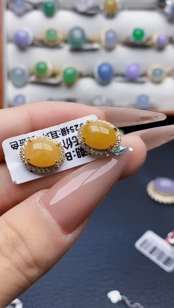 银S925镶嵌戒指翡翠5449