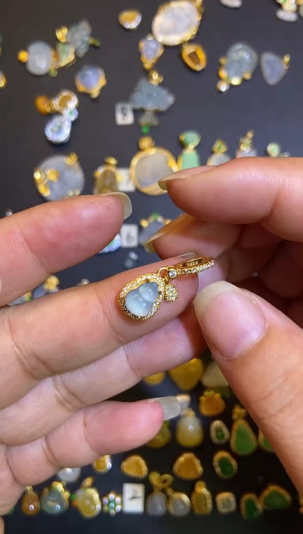 吊坠(不含链)银S925镶嵌翡翠1