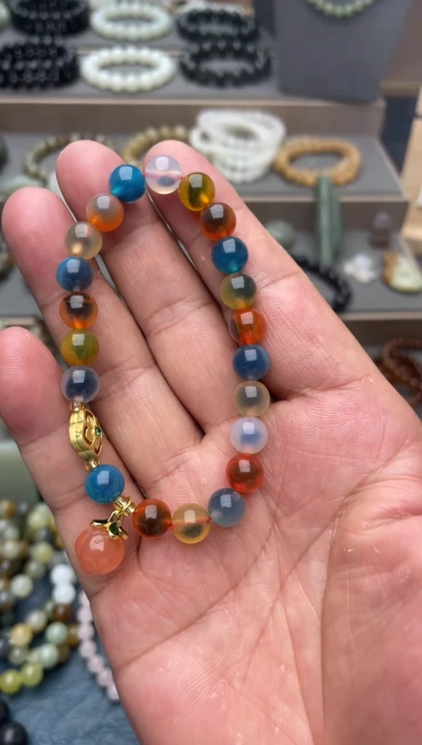 玛瑙/玉髓手串未镶嵌贾*卡8