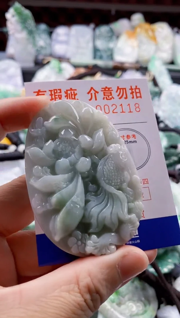 翡翠未镶嵌吊坠(不含链)1