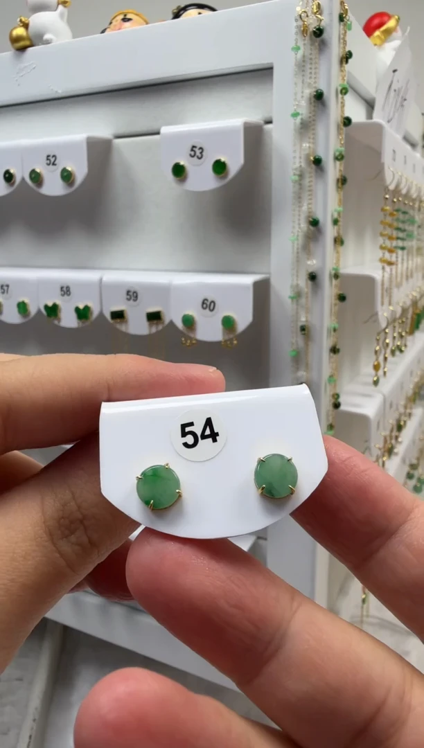 未镶嵌翡翠耳饰缅甸天然翡翠a货