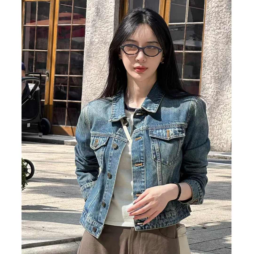 菠萝宝宝yuna【姜南】YC7  重工百搭复古水洗牛仔外套