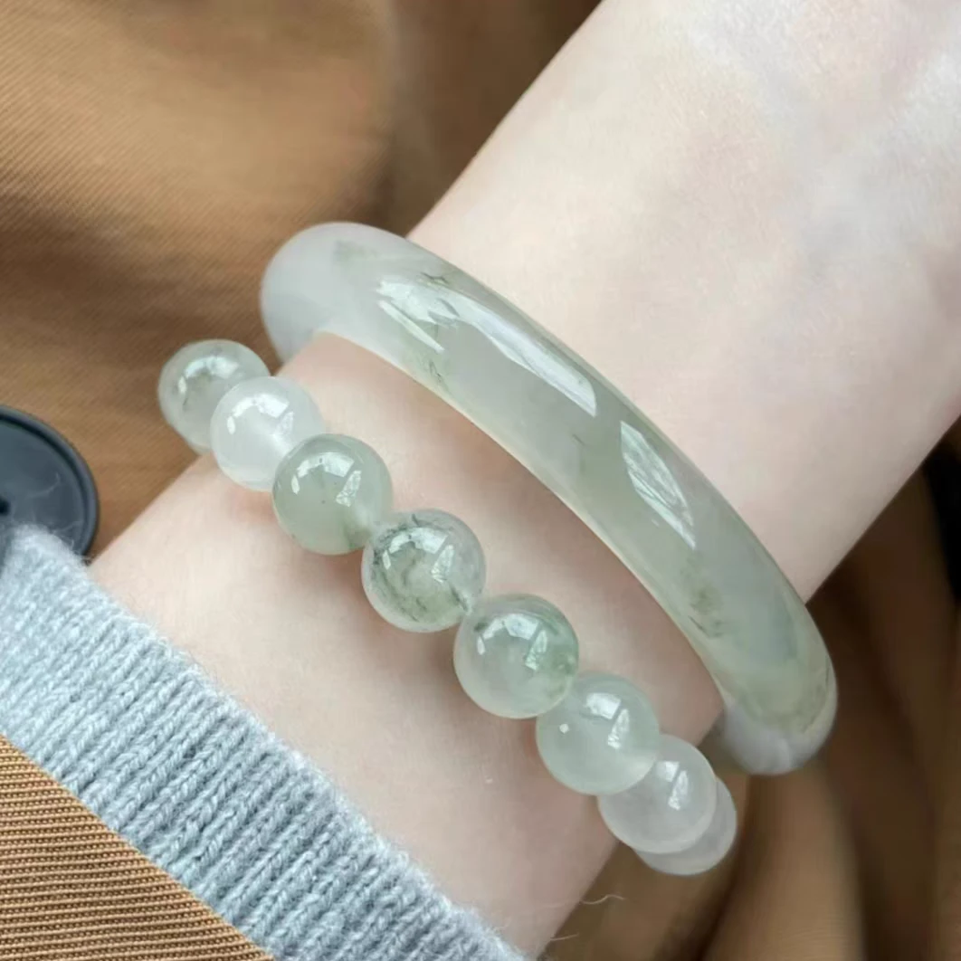 新款天山翠手镯直播热选送礼饰品正圆美玉镯多样性发货拍一发一