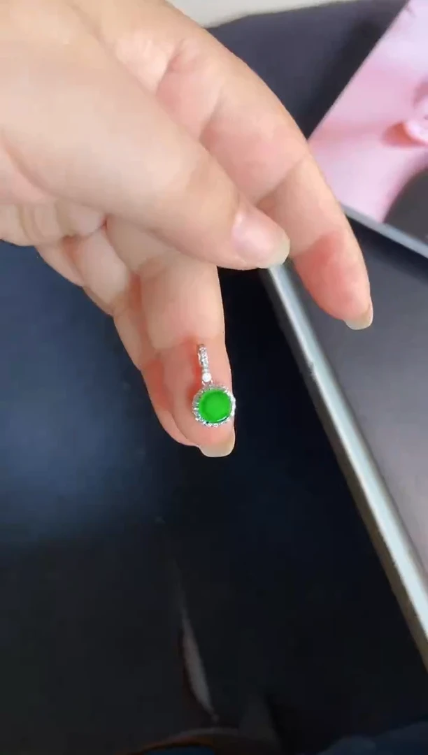 吊坠(不含链)银S925镶嵌翡翠1