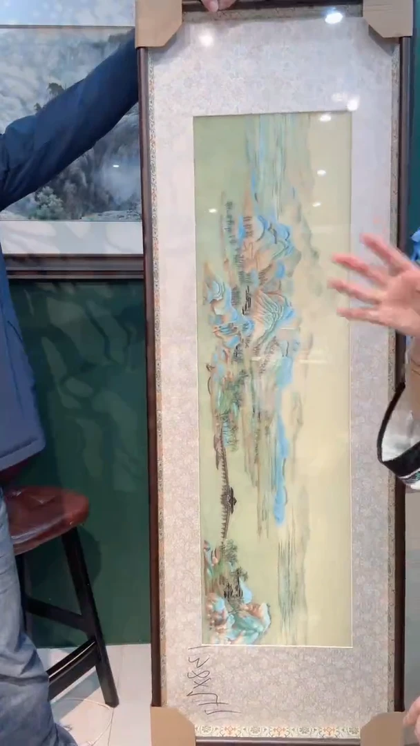 横款非遗苏绣手工刺绣装饰画