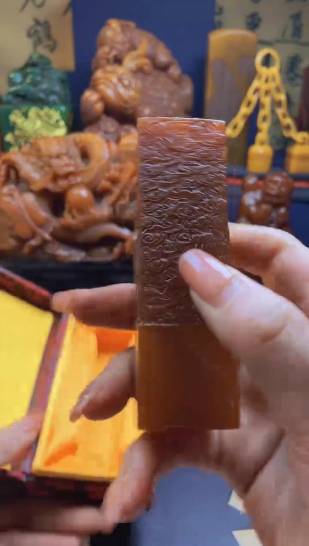 【闪购商品】寿山石印石田黄祥云纳福柱