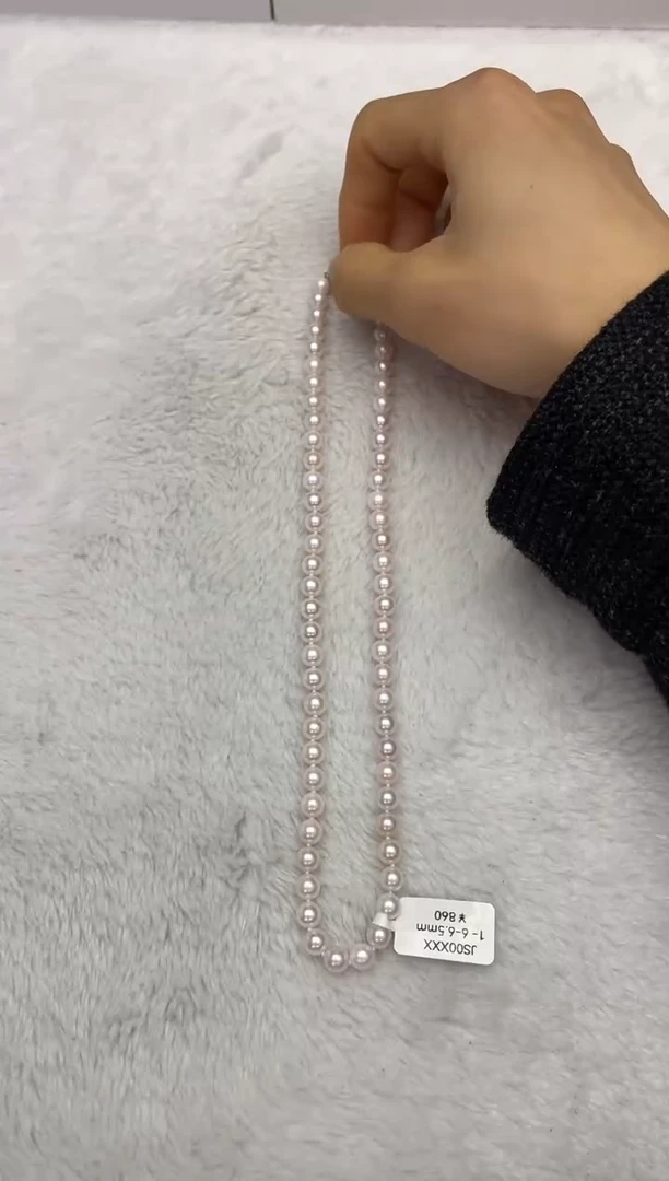 【闪购商品】海水珍珠项链银S925镶嵌AK6-6.5mm（多样性发一）