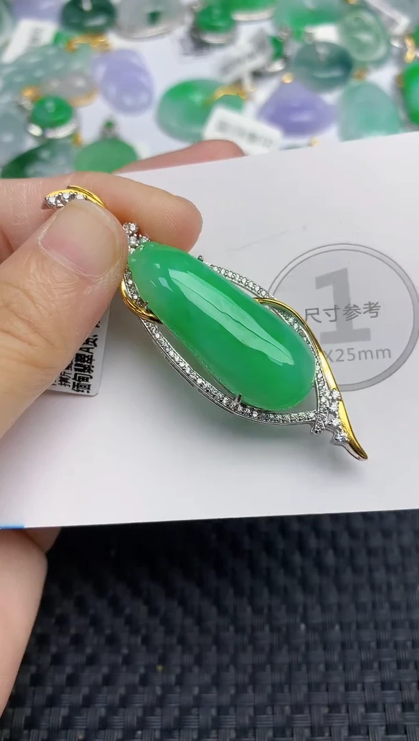 颈饰未镶嵌翡翠天然缅甸A货翡翠百元以上9元证书费自理