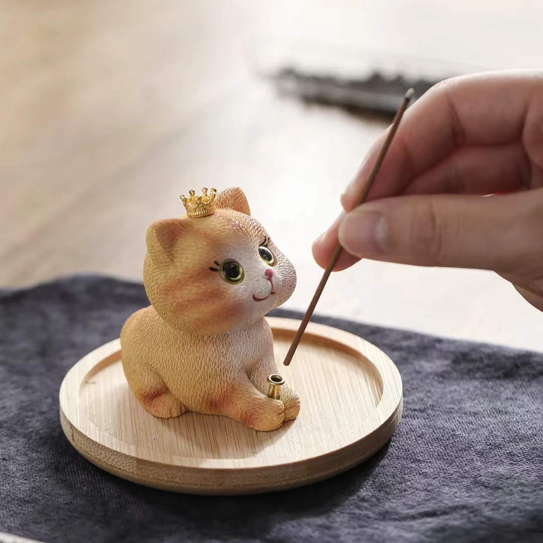 橘猫香插茶宠大橘大利摆件