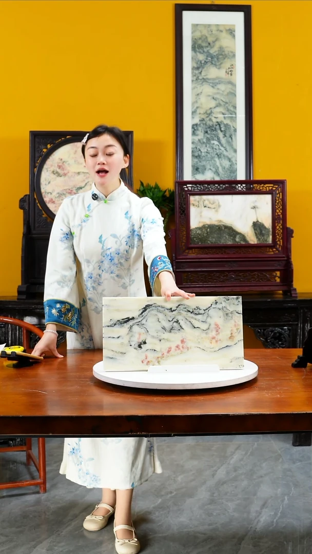 石材天然大理石画摆件