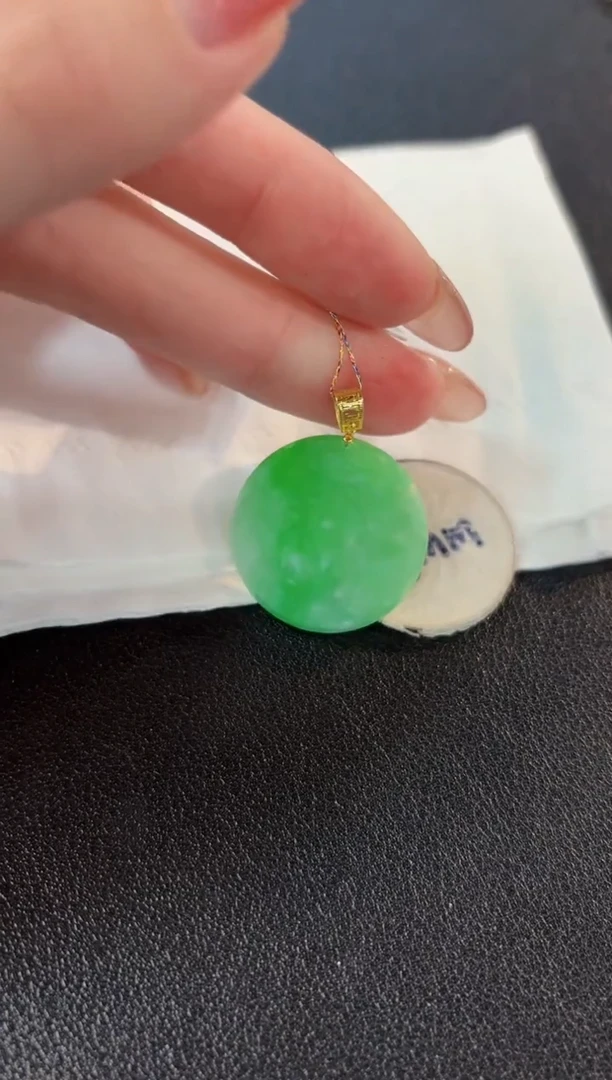 【闪购商品】翡翠颈饰18K金镶嵌缅料A货/支持复检/一件