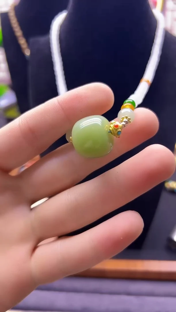 【闪购商品】和田玉手链14K金镶嵌X456