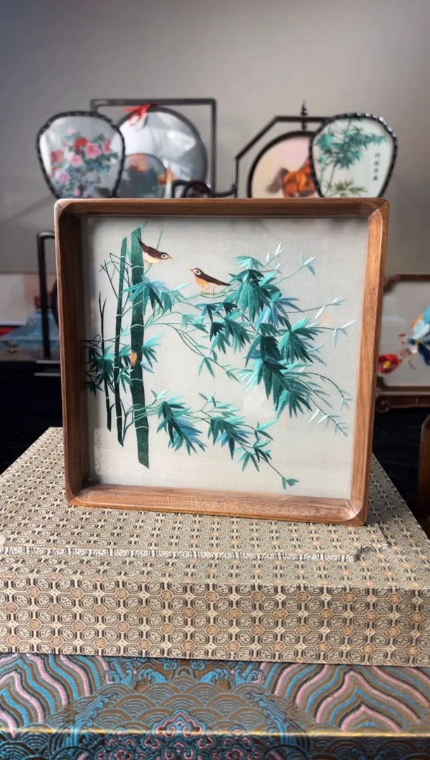 刺绣纯手工非遗苏绣双面绣摆件