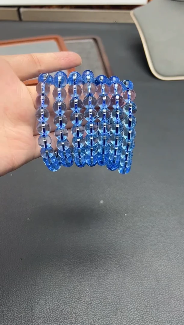 未镶嵌手串海蓝宝石魔鬼蓝海蓝宝10mm