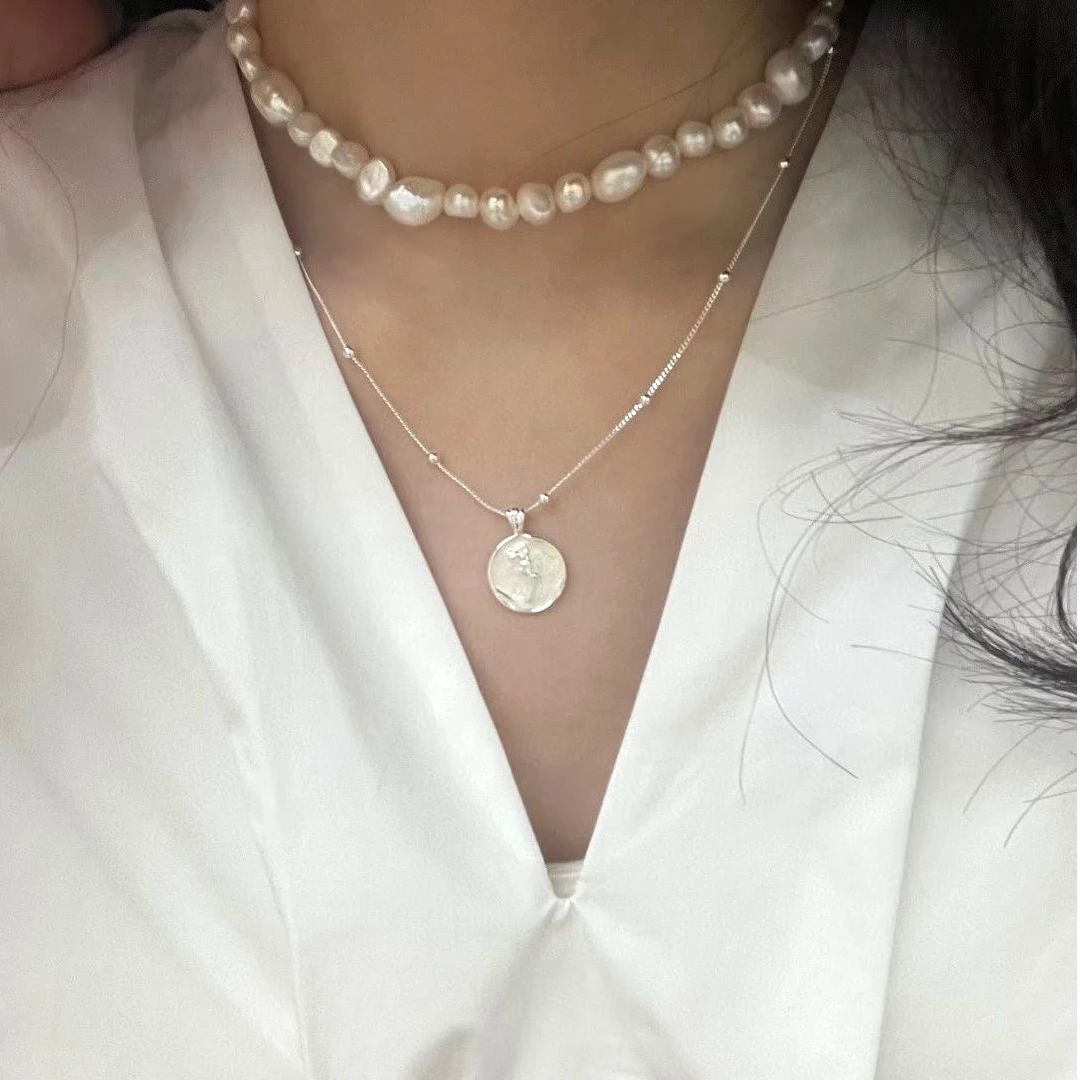 坠链均925银 郁金香ins简约时尚小众叠戴法式气质百搭项链