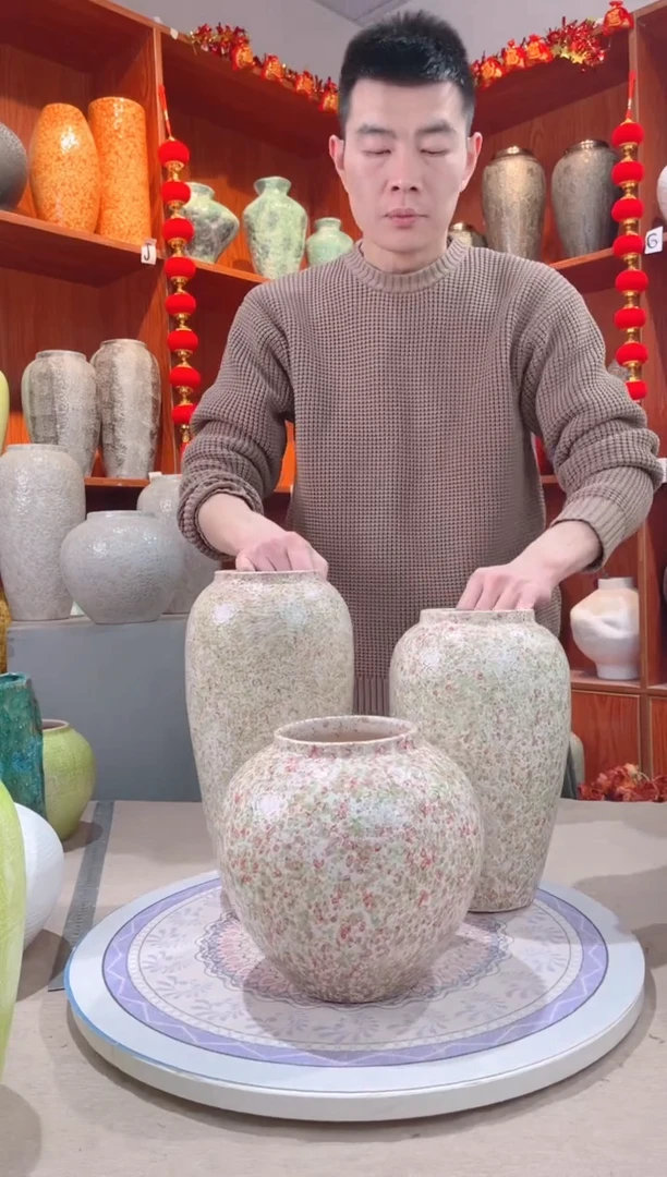 【闪购商品】瓶绿野仙踪 三件套 陶瓷花瓶 无花