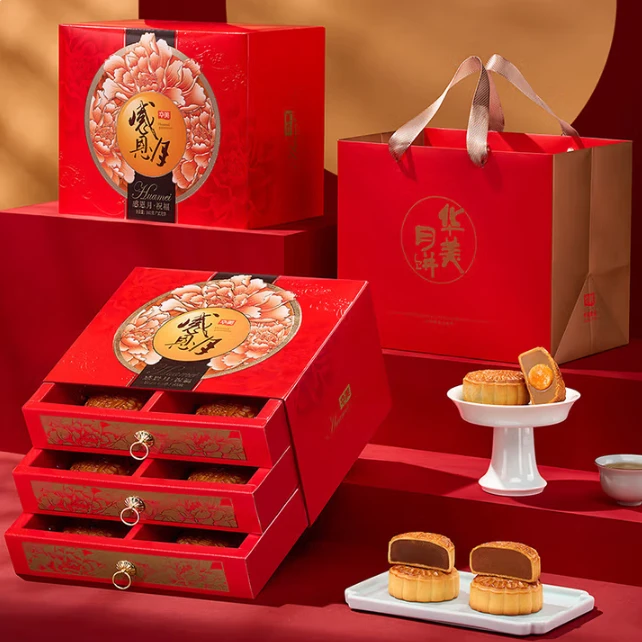 华美840g感恩月.祝福礼盒装广式多口味2025新款中秋节送礼佳品