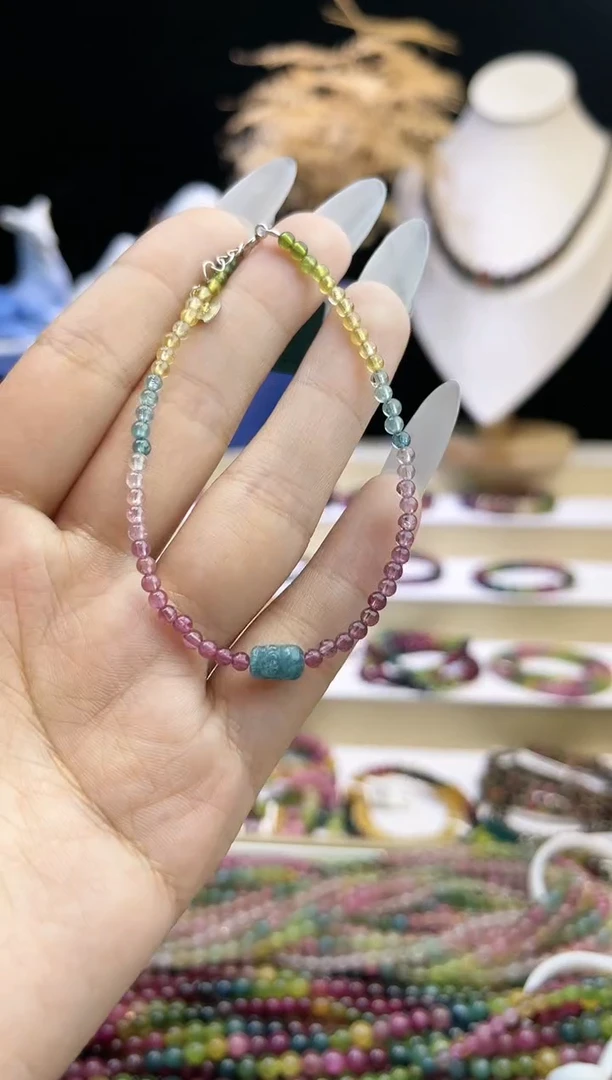 【闪购商品】碧玺/未镶嵌J碧玺手链多样性发货