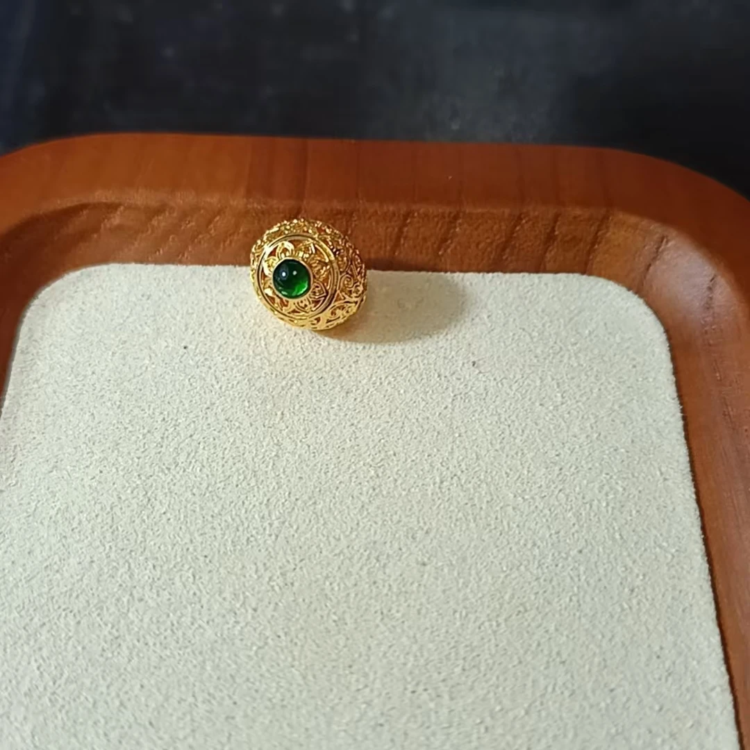 足金999 珐琅彩花丝天眼