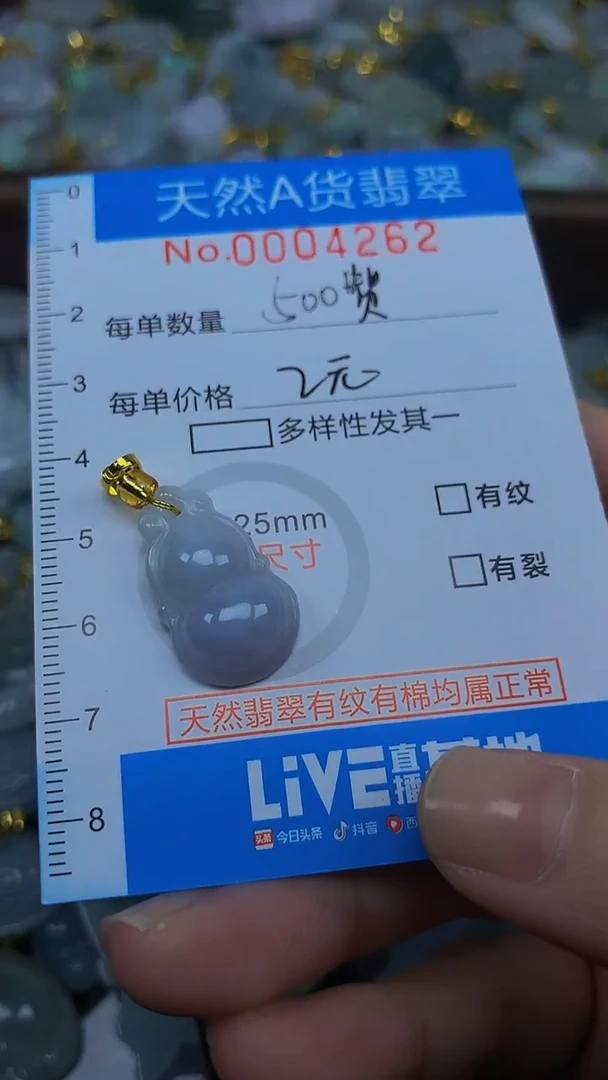 颈饰未镶嵌翡翠净货挂件-4262
