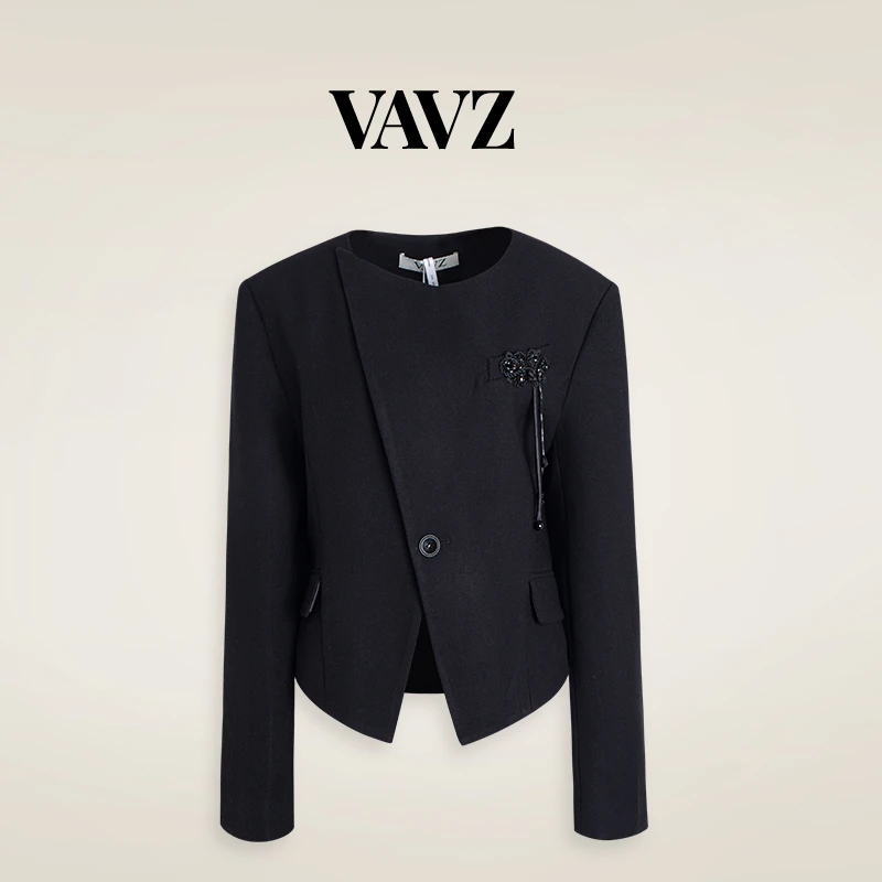 VAVZ不规则设计感磁铁暗扣外套WT7566