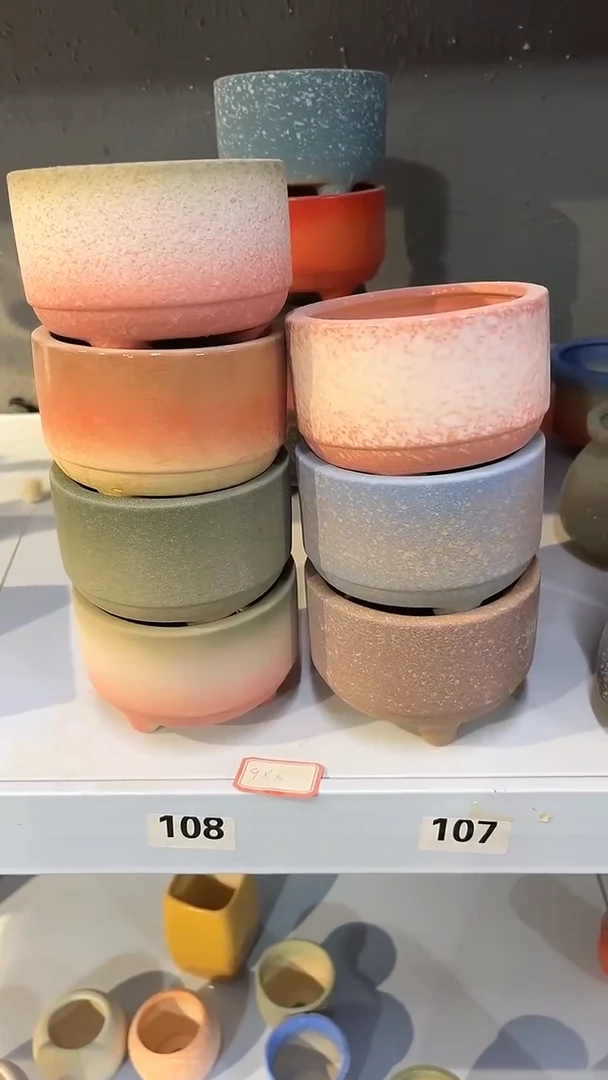 就****星麦饭石粗陶多肉花盆七个