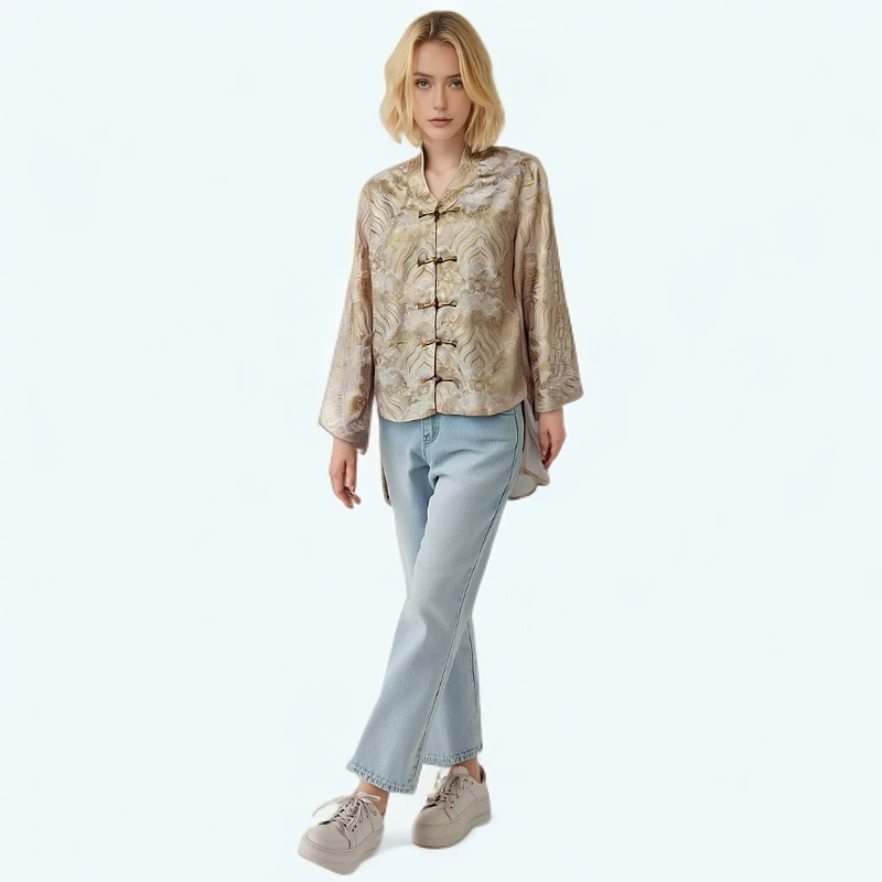 2025新款时尚高级感新中式女装春秋休闲长袖外套  0183