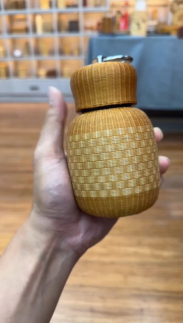 竹手工竹丝温水杯