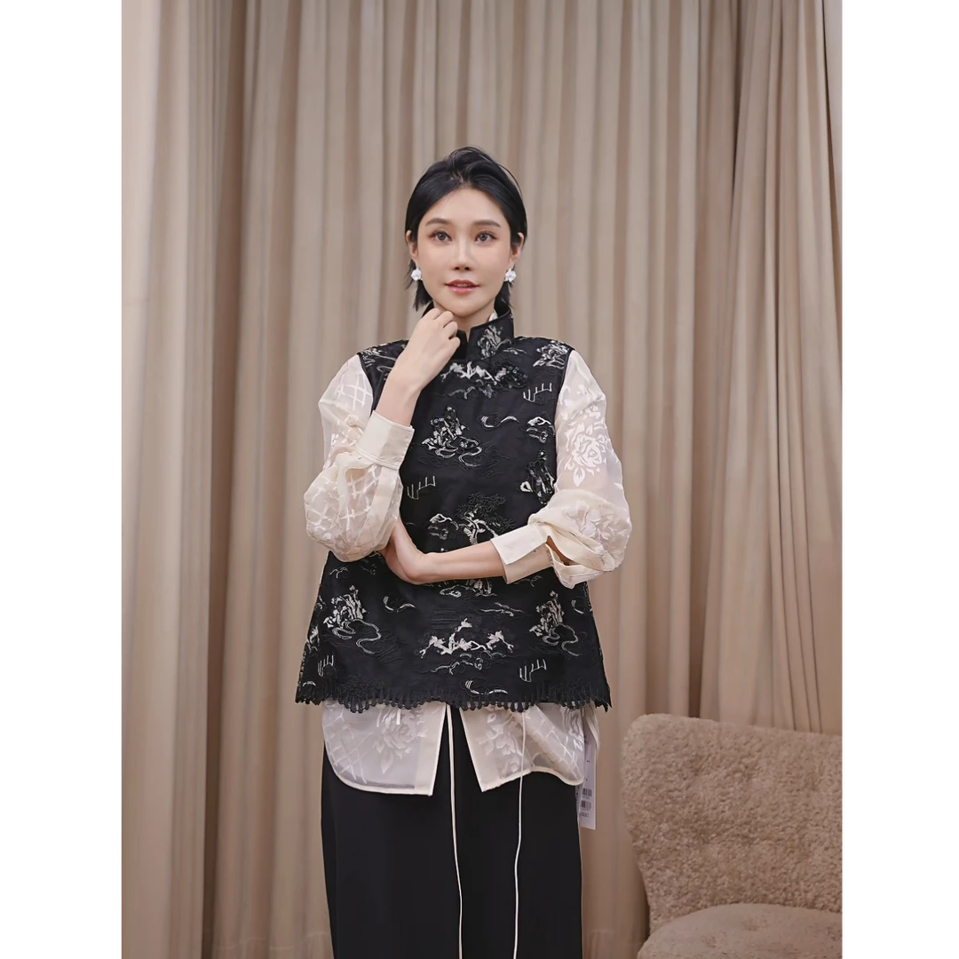 M essential浮雕无袖上衣