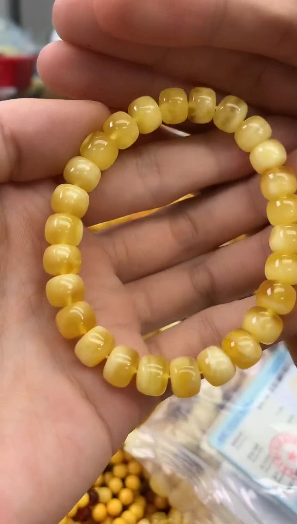 裸石蜜蜡未镶嵌手串